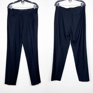 Eileen Fisher Modern Slim Pant Tropical Viscose Wool Stretch Trouser Sz M